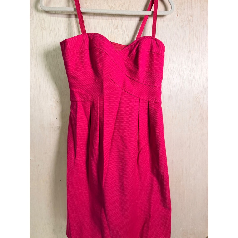 Nanette Lepore Sheath Dress Women 4 Fuchsia Pink Excellent Textured Pique Dress